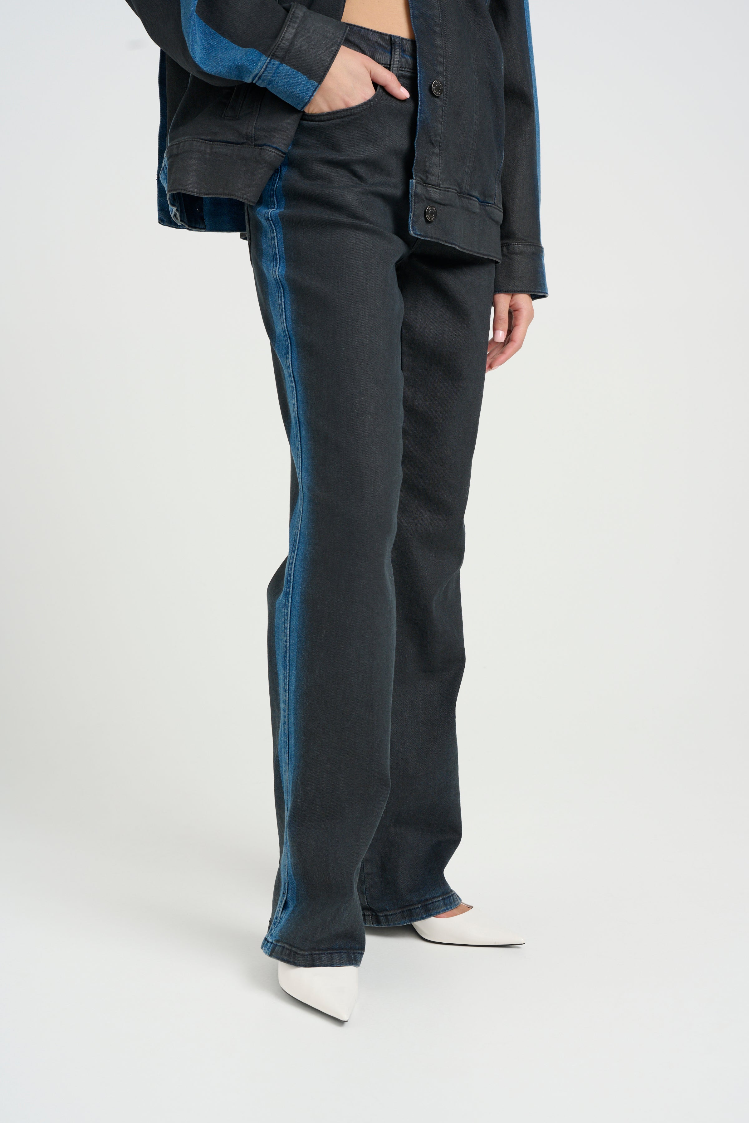 TimmieGZ HW jeans - Blue/Black Washed